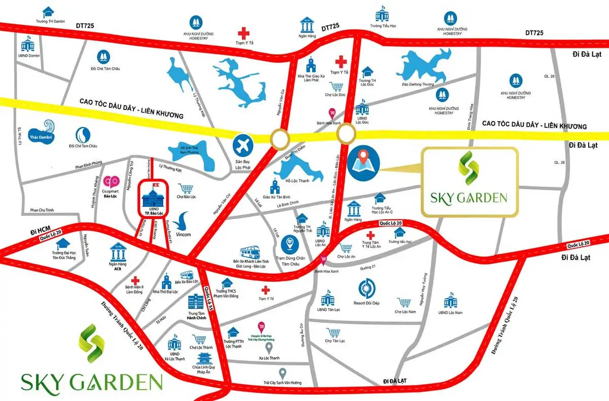 Sky Garden Bảo Lộc 2 Vị trí Dự án Sky Garden Bảo Lộc