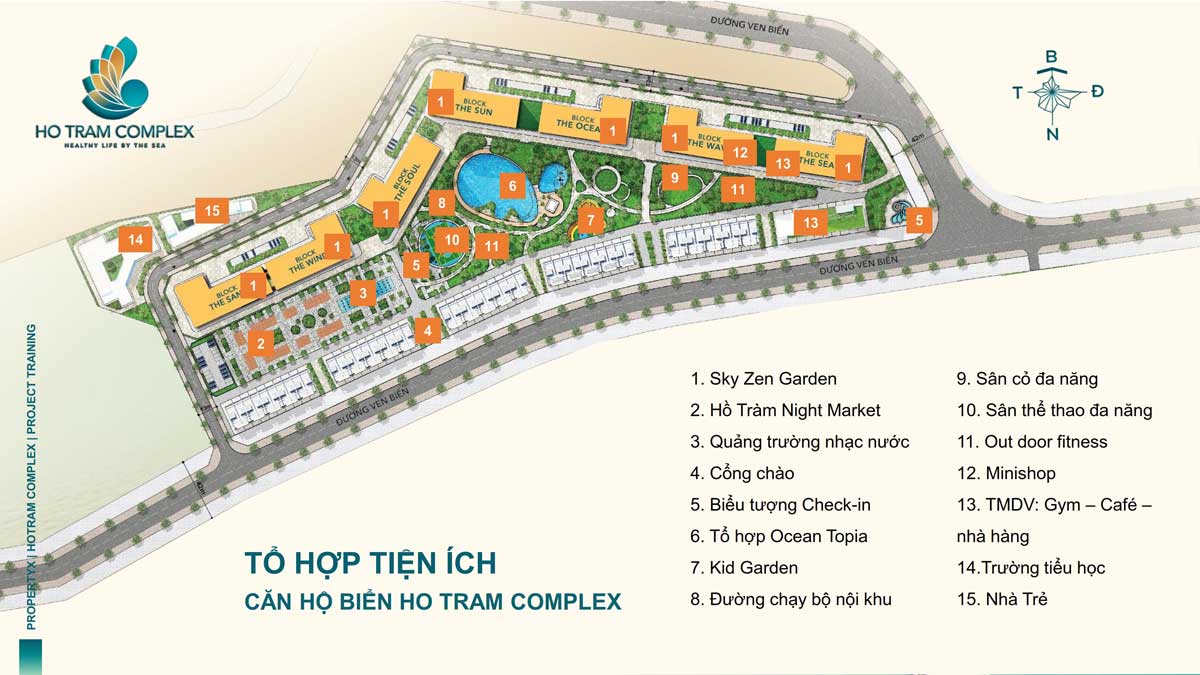 Tổ hợp Hệ thống tiện ích Dự án Căn hộ Hồ Tràm Complex