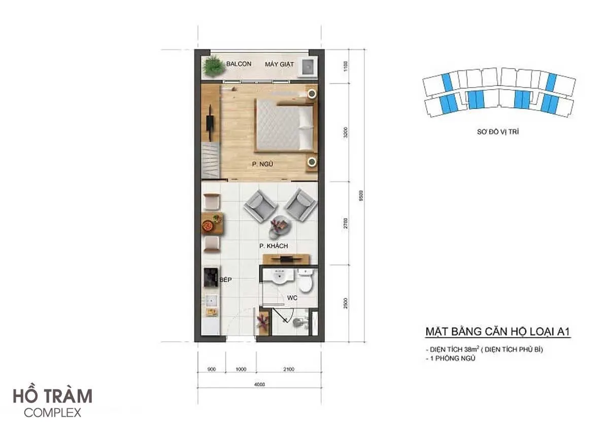 Thiết kế Căn hộ 1 Phòng ngủ Hồ Tràm Complex thiet-ke-can-ho-1-phong-ngu-ho-tram-complex