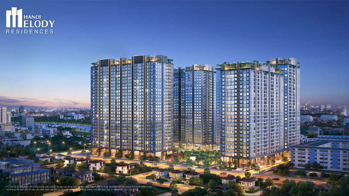 Phối cảnh đêm Dự án Hà Nội Melody Residences