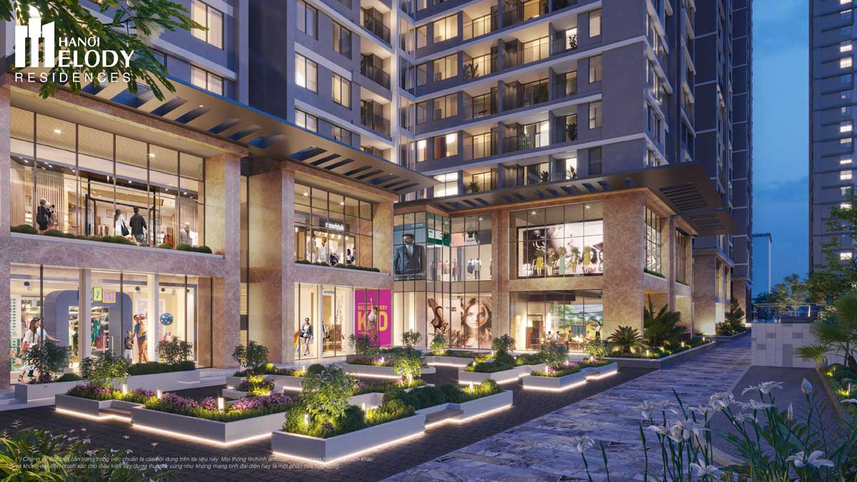 Shophouse Khối Đế Hà Nội Melody Residences