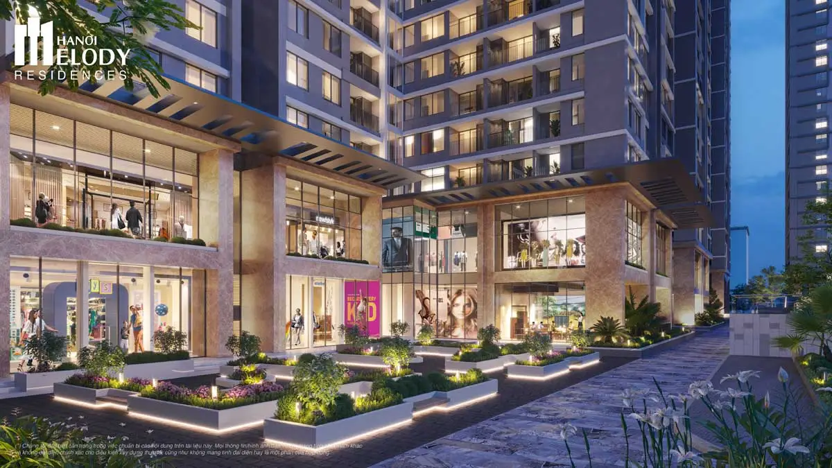 Hà Nội Melody Residences 14 Shophouse Khối Đế Hà Nội Melody Residences