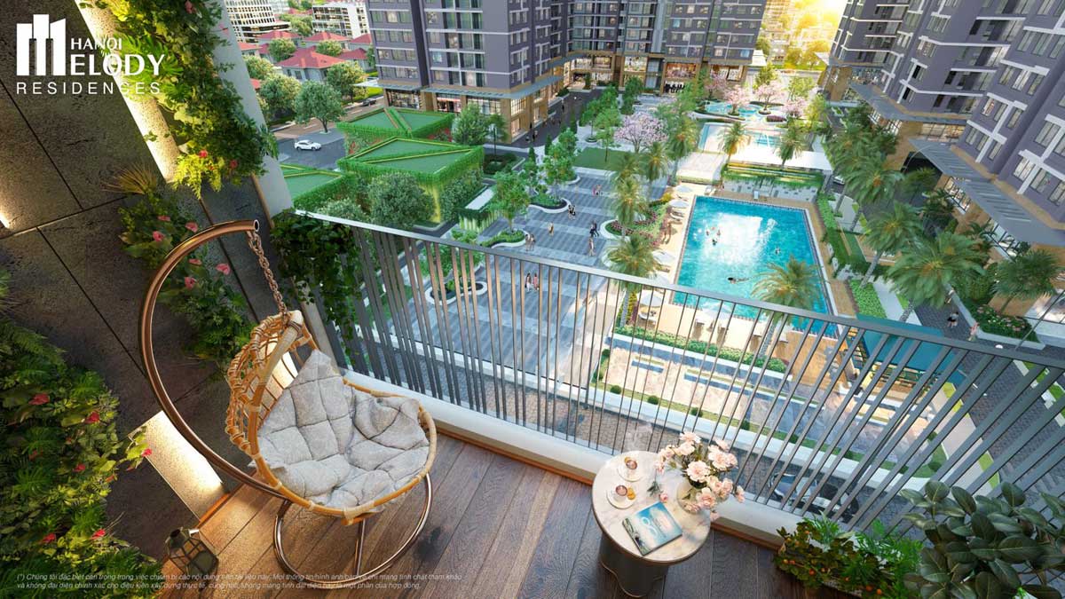 Ban Công View nội khu Hà Nội Melody Residences