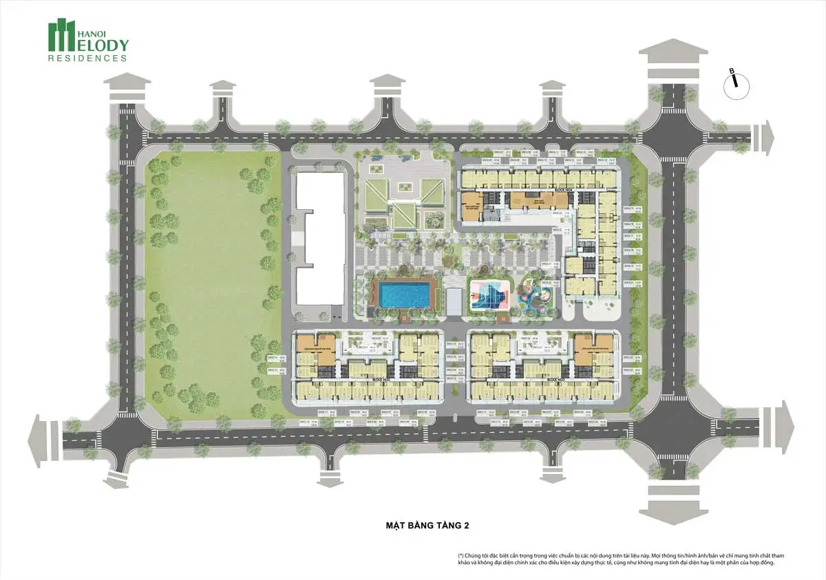 Hà Nội Melody Residences 20 Mặt bằng Tầng 2 Dự án Hà Nội Melody Residences