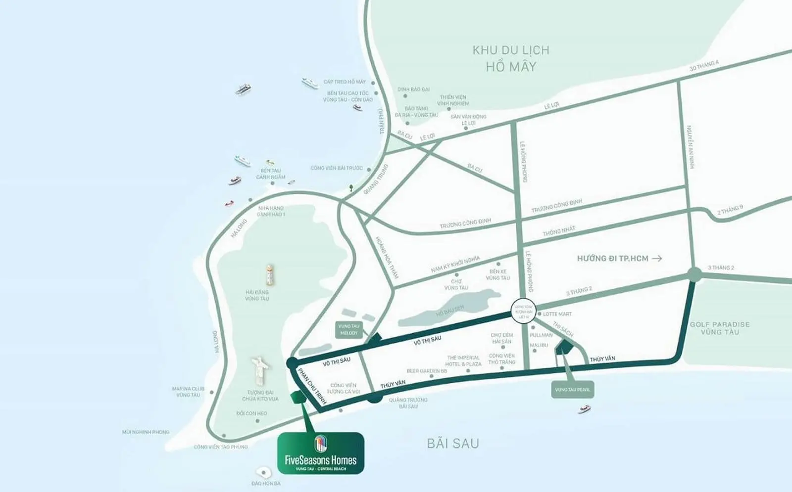 Fiveseasons Homes 3 Vị trí Dự án Fiveseasons Homes Vũng Tàu