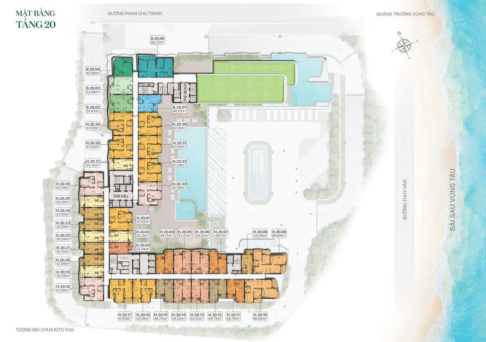 Fiveseasons Homes 17 Mặt bằng Tầng 20 Dự án Fiveseasons Homes Vũng Tàu