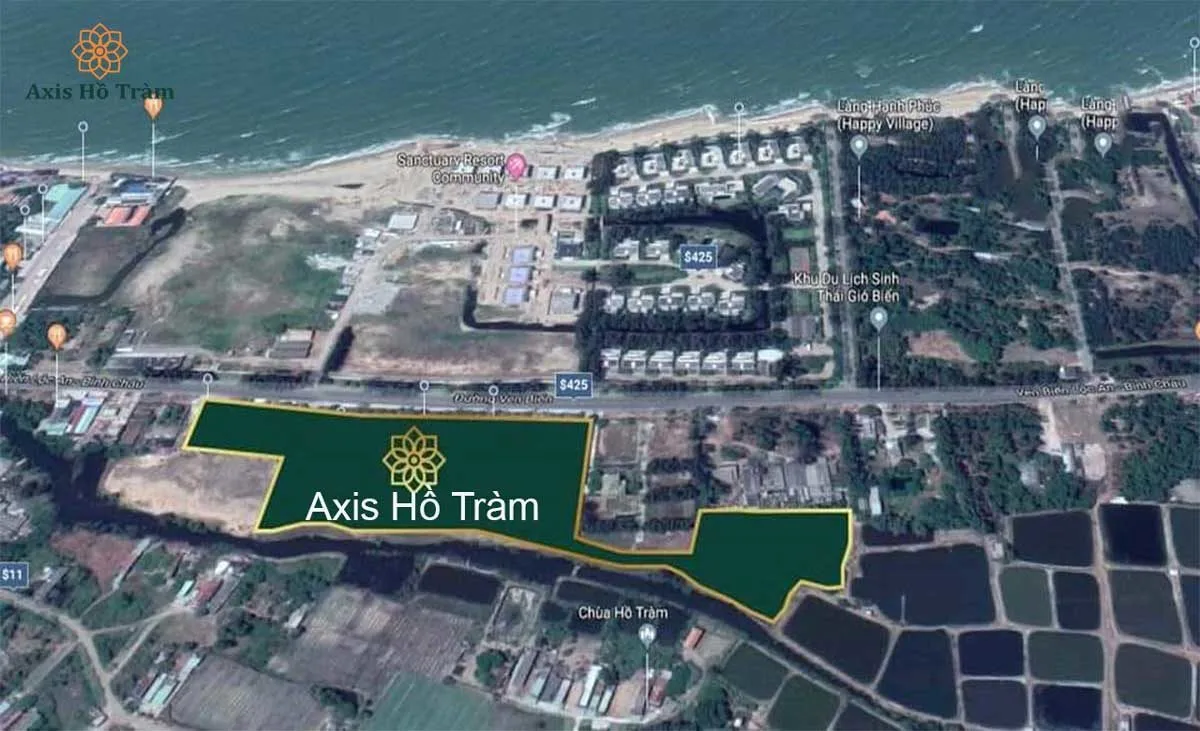 Axis Hồ Tràm 3 Vị trí Dự án Axis Hồ Tràm Xuyên Mộc Bà Rịa Vũng Tàu