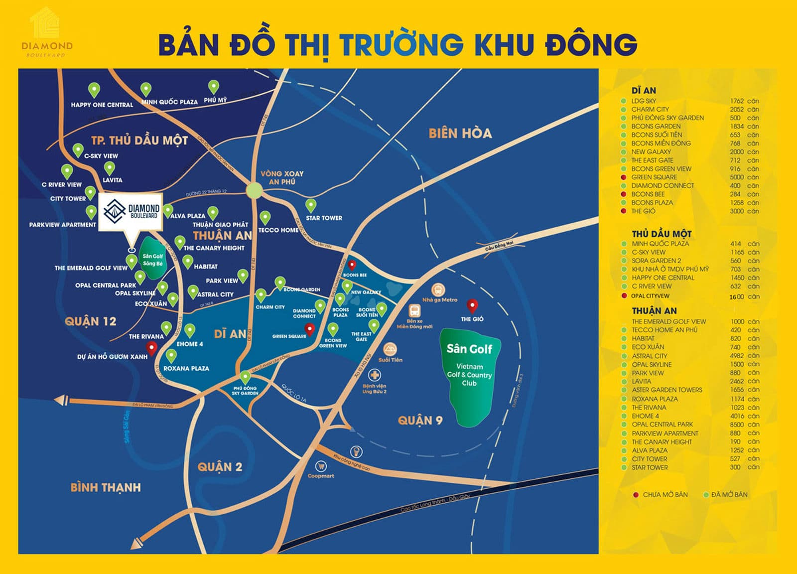 Tiềm năng khu vực Dự án Căn hộ Chung cư Diamond Boulevard Thuận An Bình Dương