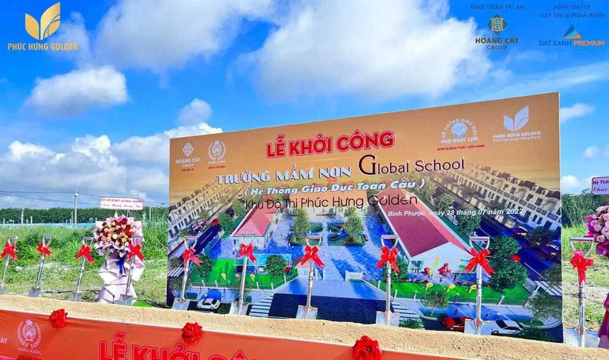 Phúc Hưng Golden 14 Lễ khởi công trường mầm non Global School tại Phúc Hưng Golden Bình Phước