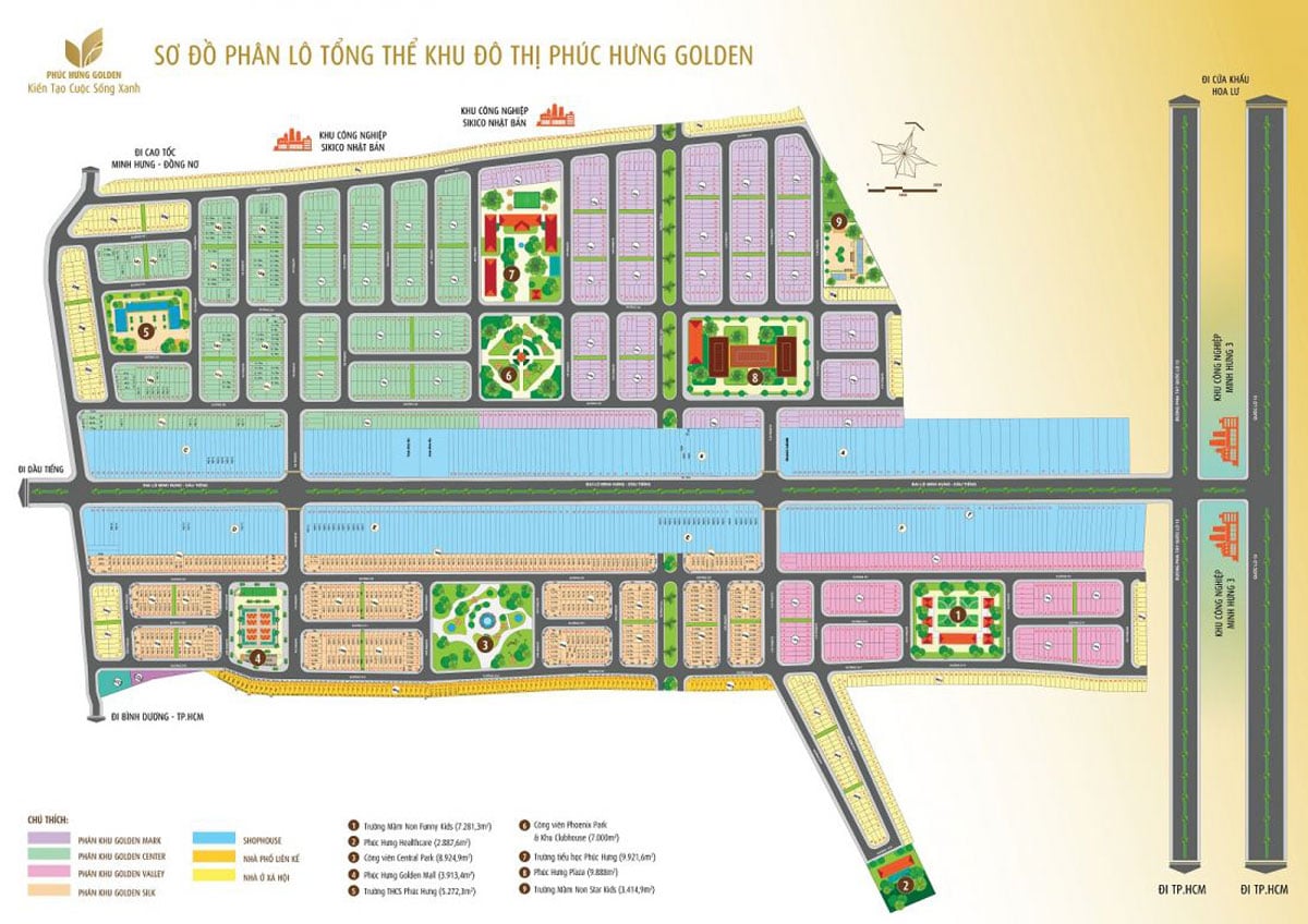 Mặt bằng Phúc Hưng Golden Bình Phước