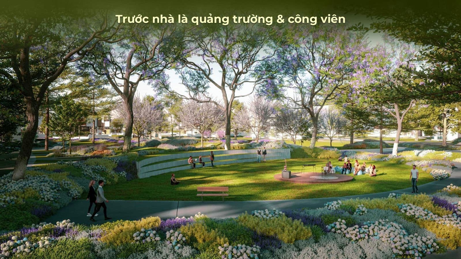 Eco Village Saigon River trước nhà là Quảng trường và Công viên