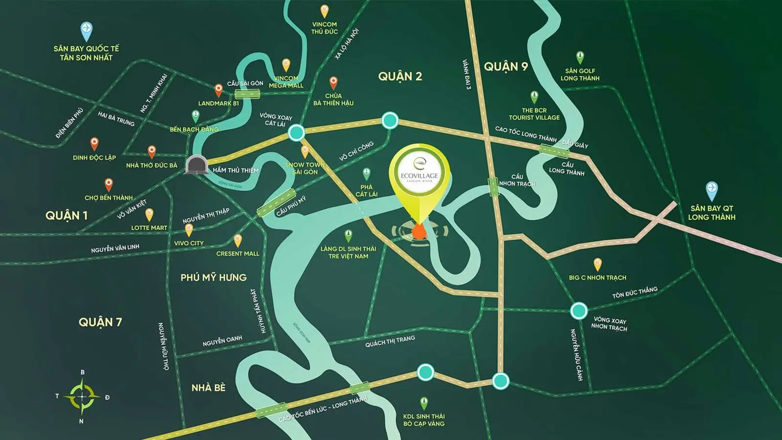 Eco Village Saigon River 2 Vị trí Dự án Eco Village Saigon River Nhơn Trạch Đồng Nai