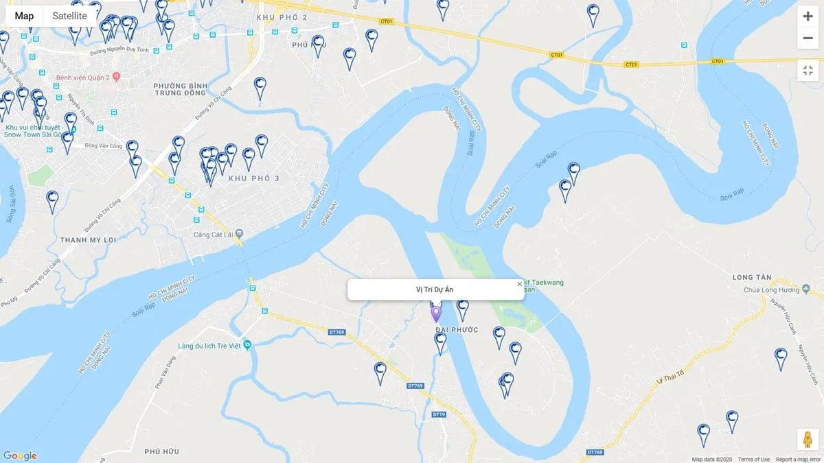 SIX SENSES SAIGON RIVER NHƠN TRẠCH 2 Vị trí Dự án Biệt thự Six Senses Saigon River Nhơn Trạch Đồng Nai