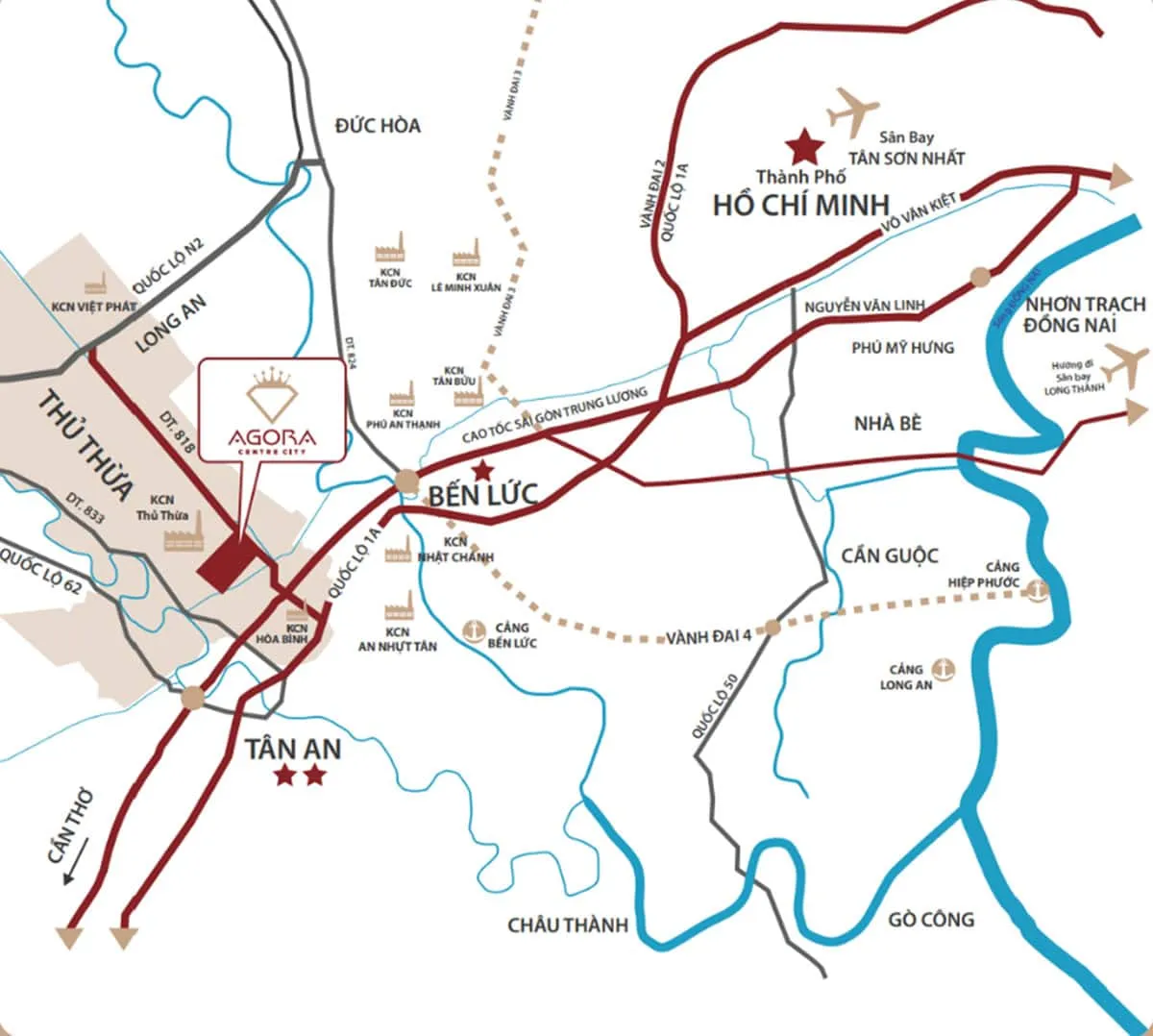 Agora City 3 Vị trí Dự án Agora City Long An