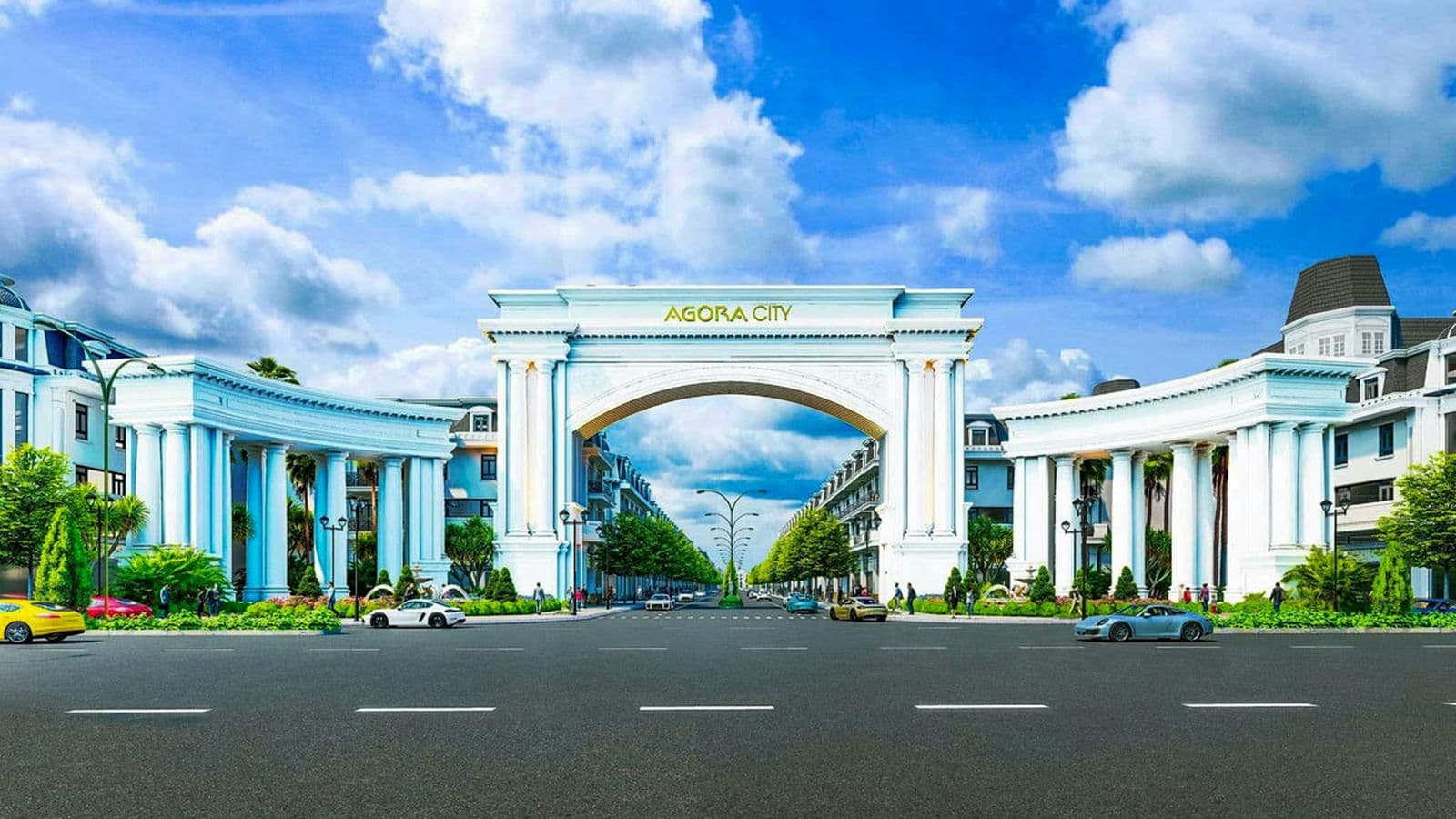 Cổng Dự án Agora City Long An