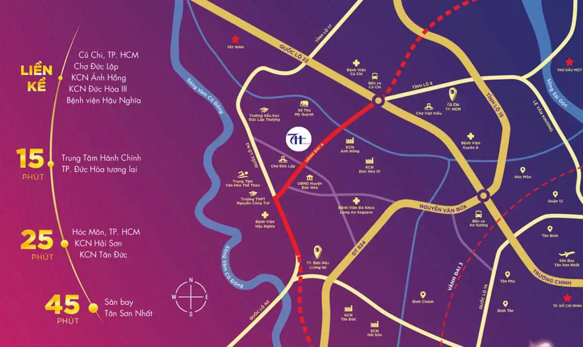 Osaka City Đức Hoà 2 Vị trí Dự án Osaka City Đức Hòa Long An