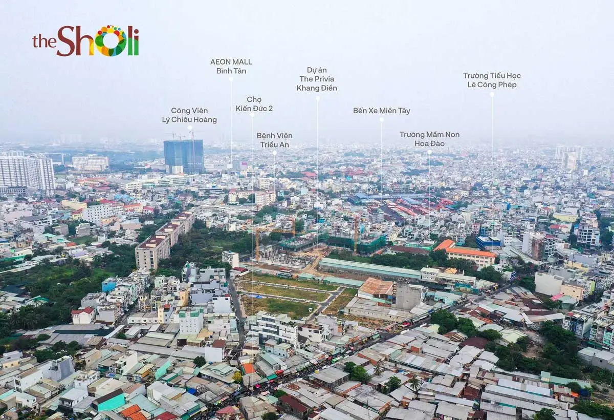 The Sholi 6 Vị trí liên kết vùng Dự án Nhà phố The Sholi Bình Tân