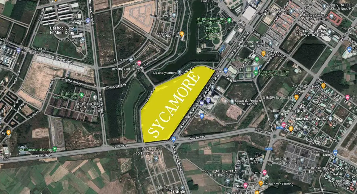 The Orchard Sycamore Capitaland Bình Dương 2 Vị trí Dự án Sycamore Thủ Dầu Một Bình Dương