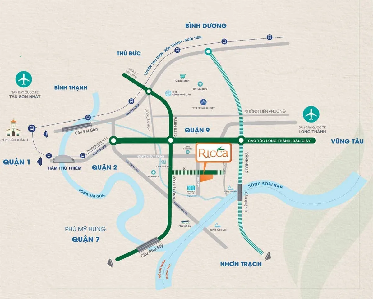 RICCA QUẬN 9 2 Vị trí Dự án Căn hộ Chung cư Ricca Quận 9