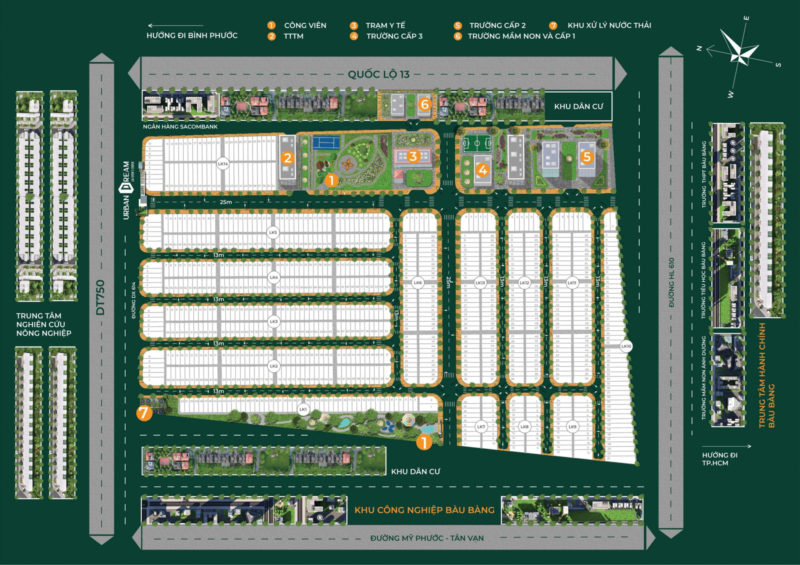 Mặt bằng Dự án Urban Dream Lai Uyên Bàu Bàng Bình Dương