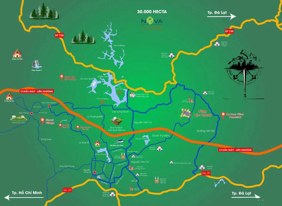 Làng Lộc Thanh 4 Vị trí liên kết vùng Làng sinh thái Lộc Thanh