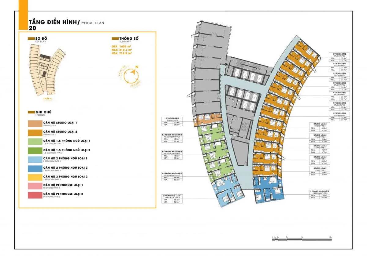 SUNBAY PARK HOTEL & RESORT NINH THUẬN mat bang tang C 20 sunbay park - SUNBAY PARK HOTEL & RESORT NINH THUẬN