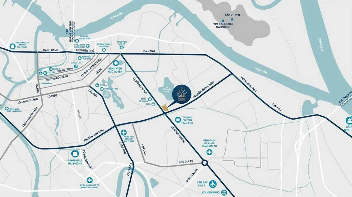 Diamond Crown Hai Phong 3 Vị trí Dự án Diamond Crown Hai Phong
