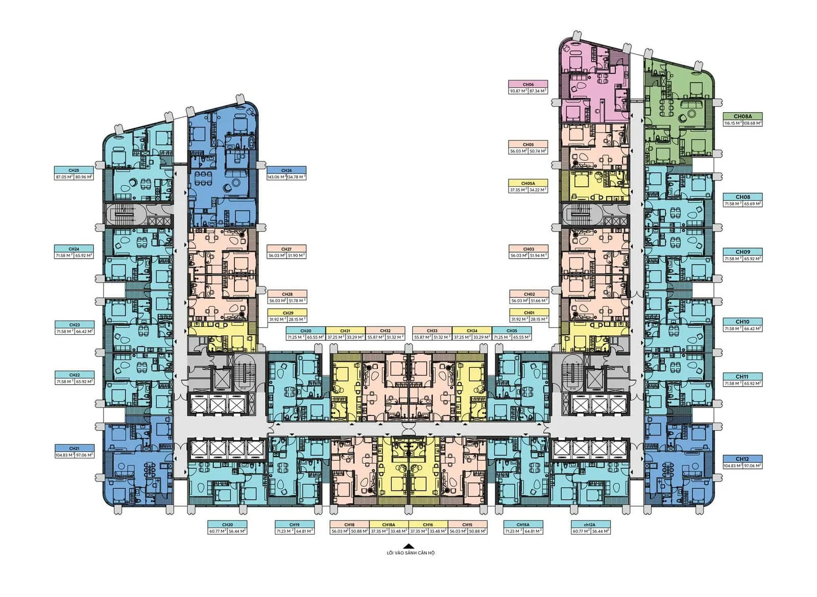 Diamond Crown Hai Phong 9 Mặt bằng tầng Diamond Crown Hai Phong