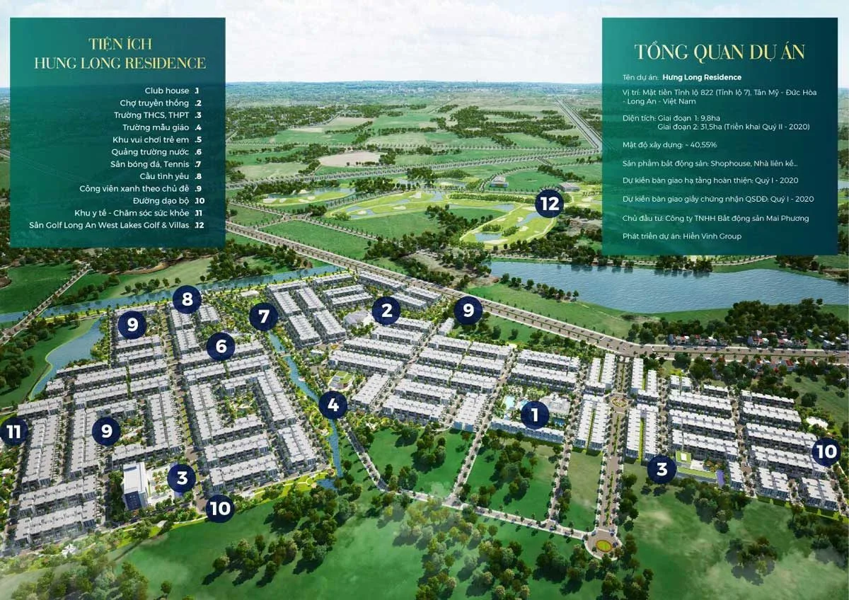 HƯNG LONG RESIDENCE LONG AN 4 Tiện ích Dự án Hưng Long Residence Long An