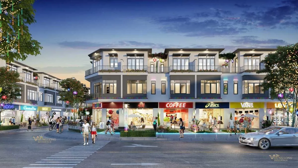 HƯNG LONG RESIDENCE LONG AN 13 Phối cảnh Shophouse Dự án Hưng Long Residence Long An
