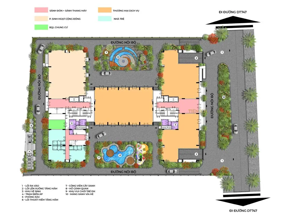 Tecco Felice Tower 10 Mặt bằng Tầng 1 Dự án Căn hộ Chung cư Tecco Felice Tower Tân Uyên Bình Dương