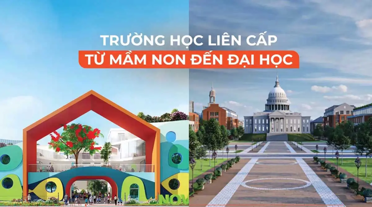 Suntec City 9 Trường học liên cấp Dự án Khu đô thị Suntec City Thủ Thừa Long An