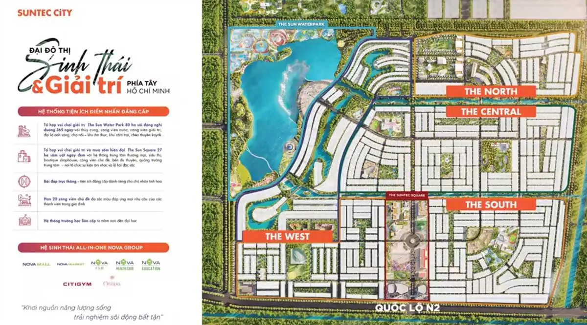 Suntec City 12 Mặt bằng Phân lô Dự án Khu đô thị Suntec City Thủ Thừa Long An