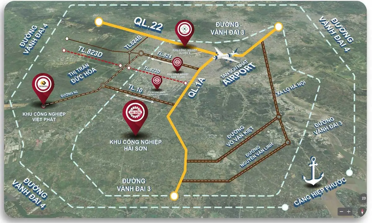 Suntec City 10 Tiềm năng Vị trí liên kết vùng Dự án Khu đô thị Suntec City Thủ Thừa Long An