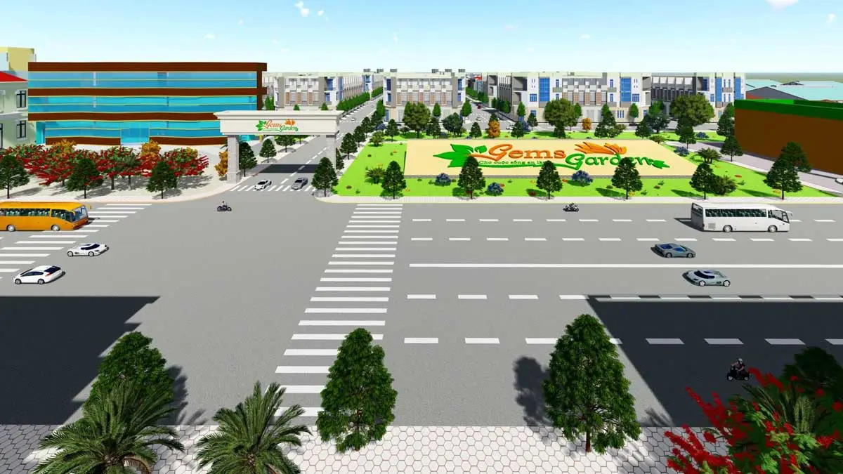 Gems Garden 5 Cổng Dự án Gems Garden Đức Hòa Long An