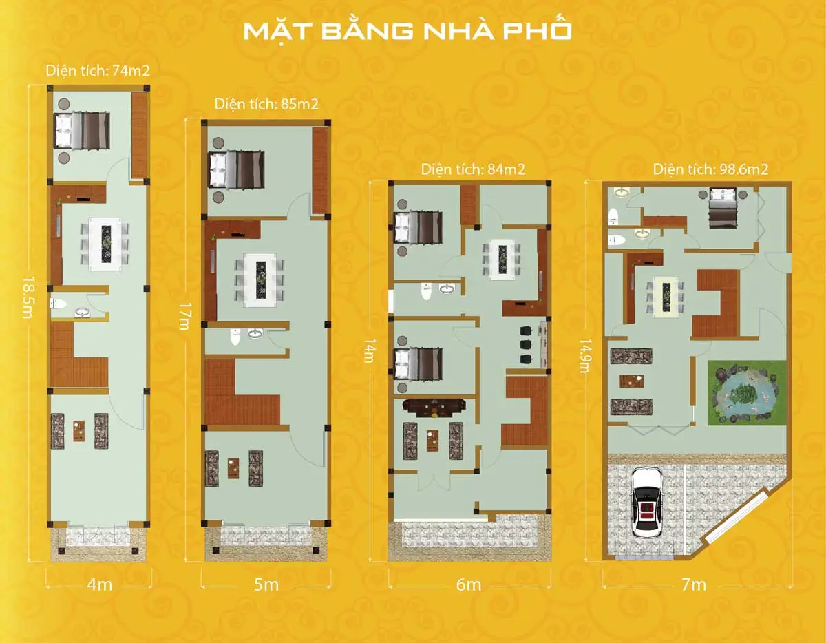 Gems Garden 7 Thiết kế Nhà phố Gems Garden Đức Hòa Long An