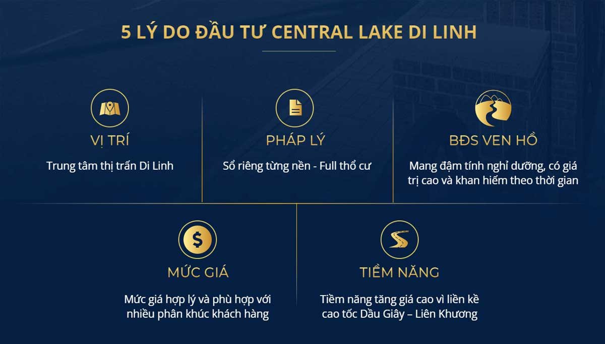 Lý do mua Dự án Central Lake Di Linh