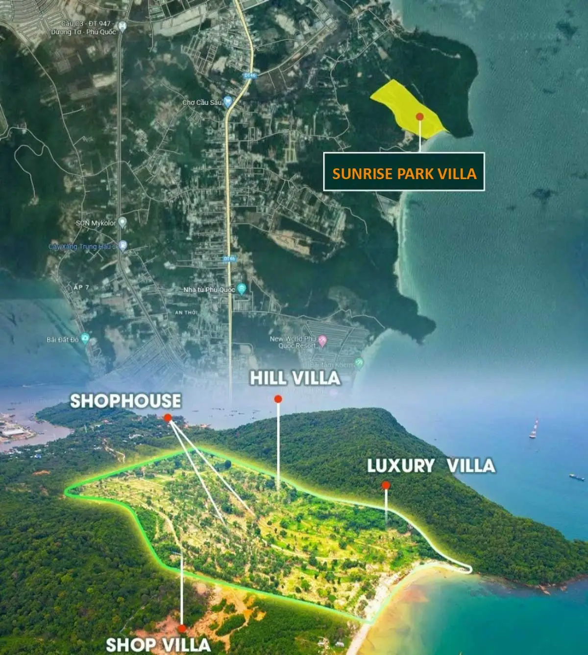 Sunrise Park Villa 2 Vị trí Dự án Sunrise Park Villa Phú Quốc