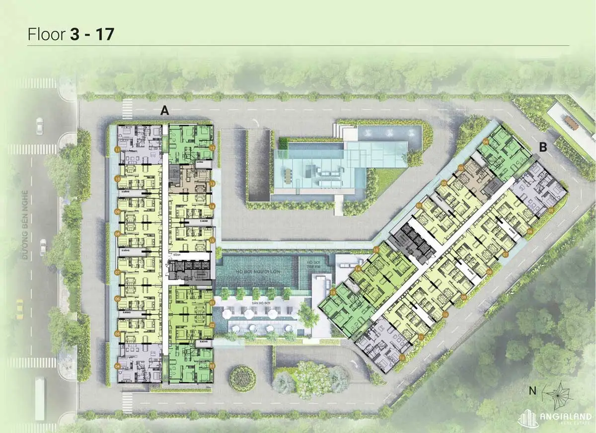 Shizen Home 8 Mặt bằng Tầng Dự án Căn hộ Shizen Home Quận 7