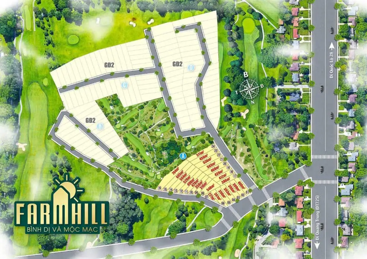 Farm Hill Lộc Ngãi 6 Mặt bằng Dự án Farm Hill Lộc Ngãi