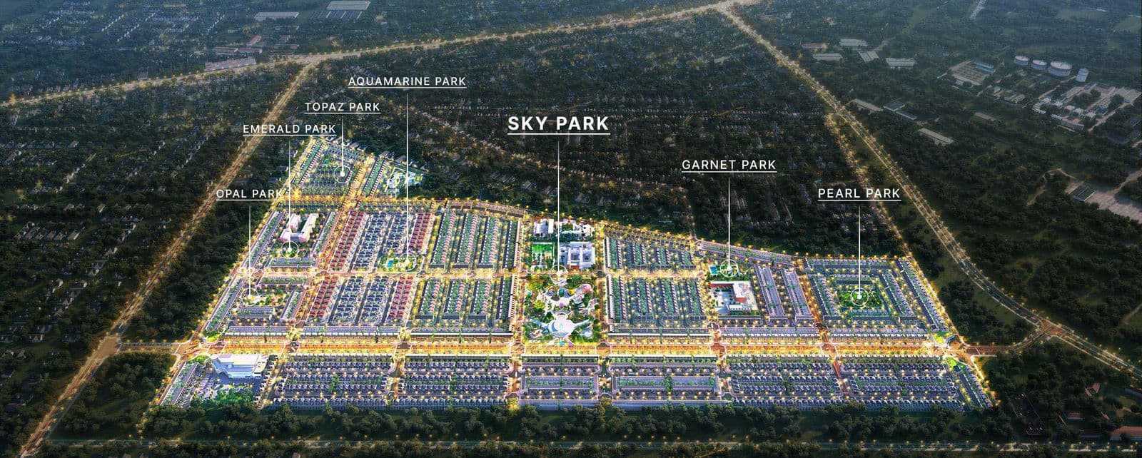 Mặt bằng Tổng thể toàn Khu đô thị Gem Sky World