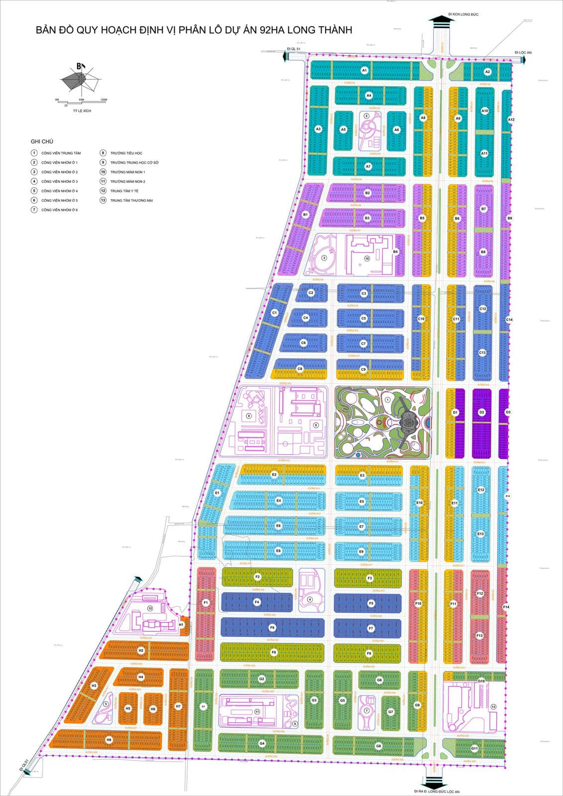 Mặt bằng Phân lô Dự án Gem Sky World