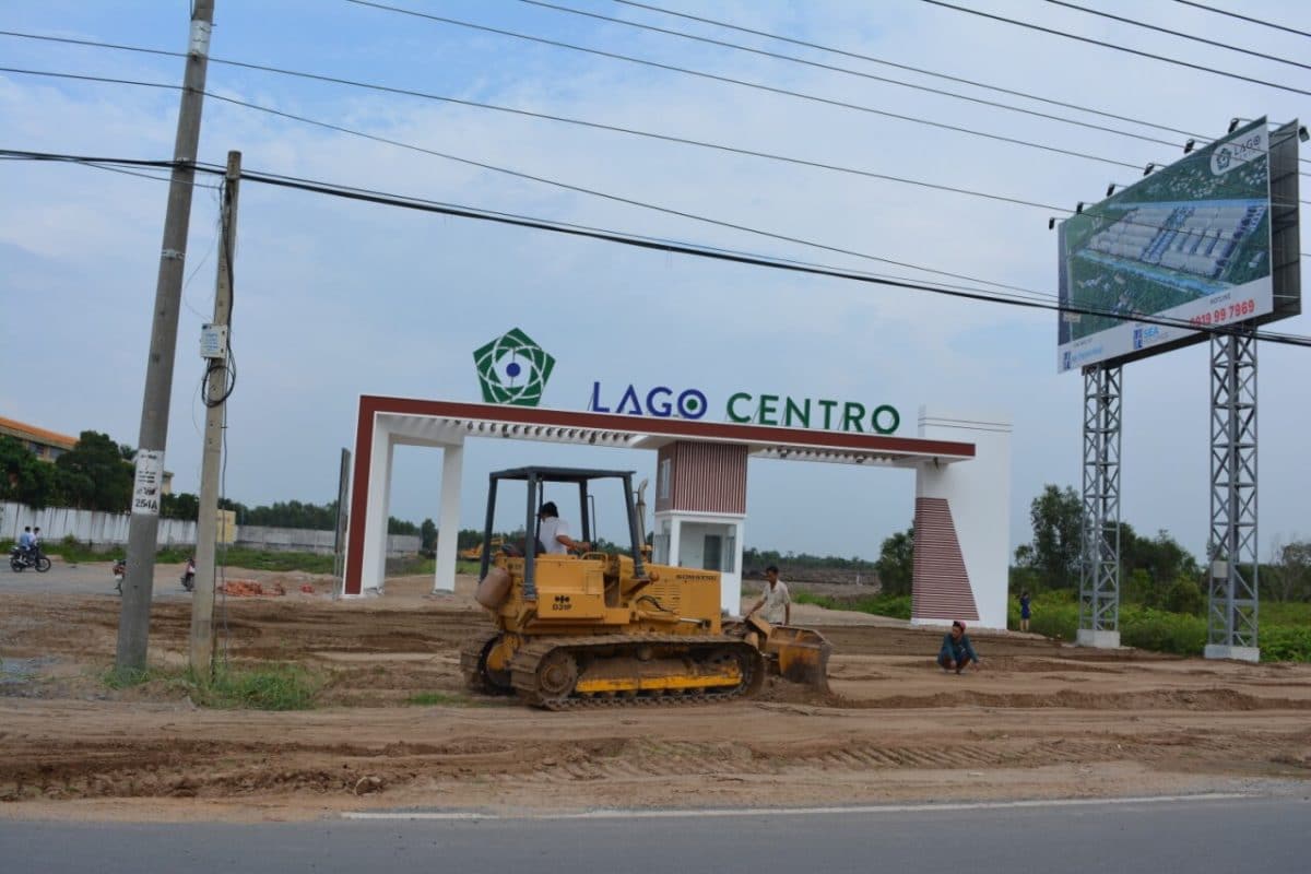 Thi công Cổng chào Dự án Lago Centro