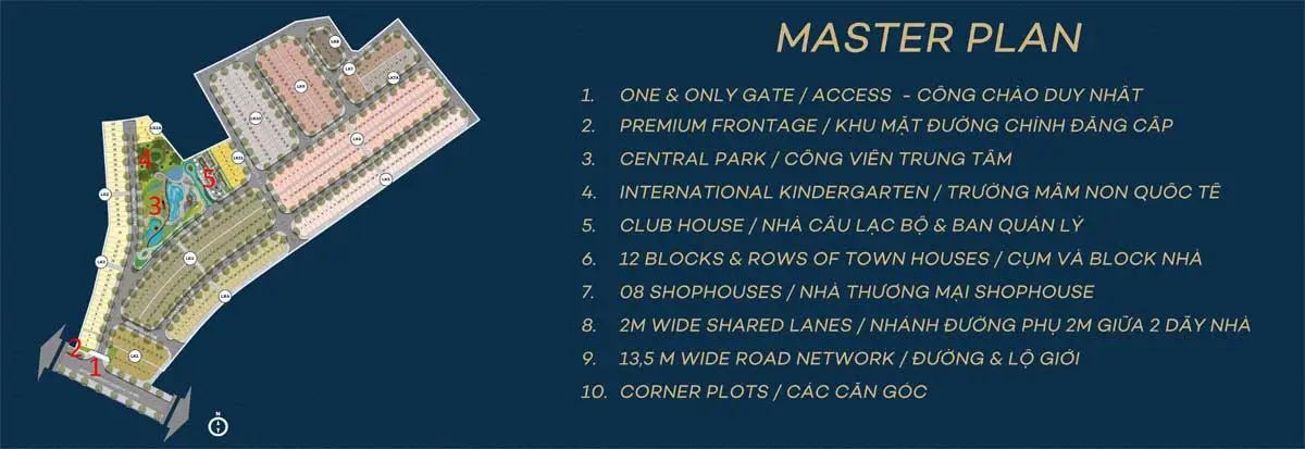 The Standard Central Park 15 Mặt bằng Dự án Nhà phố The Standard Bình Dương