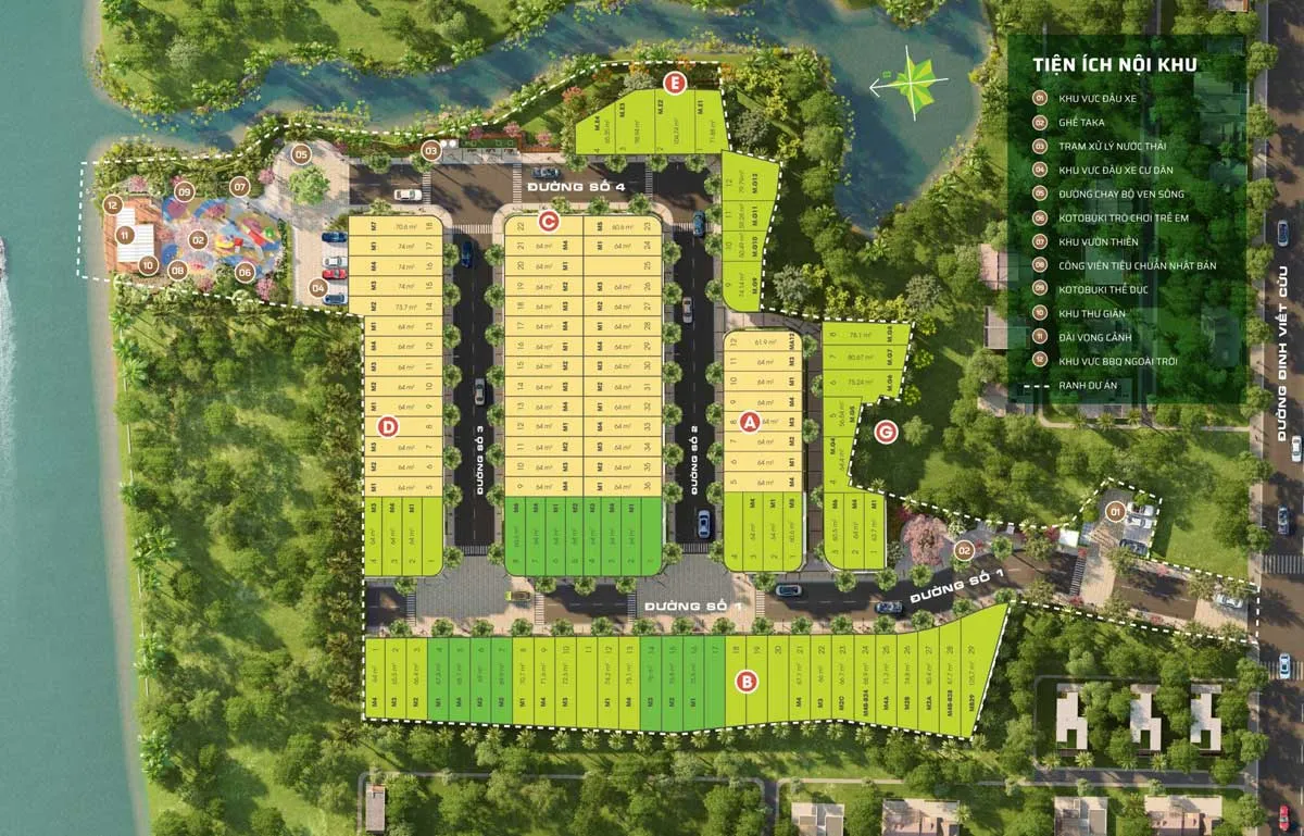 Taka Garden Riverside Homes 8 Mặt bằng Dự án Taka Garden Riverside Long An