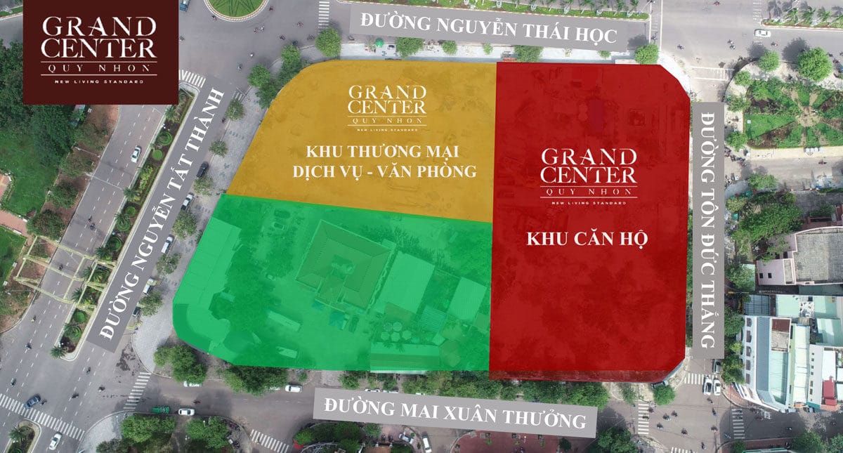 Các Phân khu Dự án Grand Center Quy Nhơn