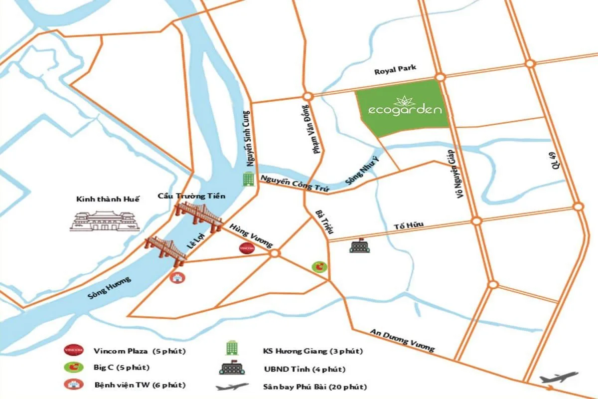 ECO GARDEN HUẾ 3 Vị trí Dự án Eco Garden Huế