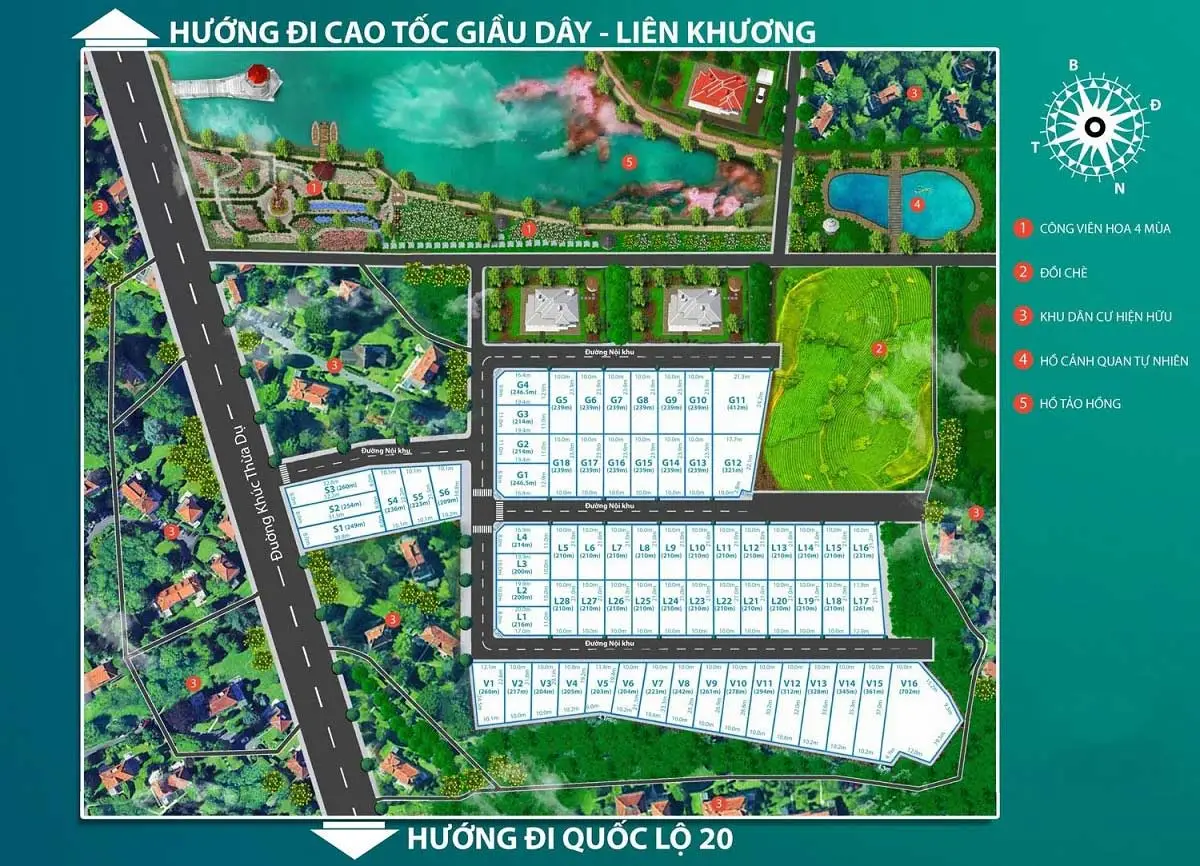 Green Villas Bảo Lộc 6 Mặt bằng Dự án Green Villas Bảo Lộc