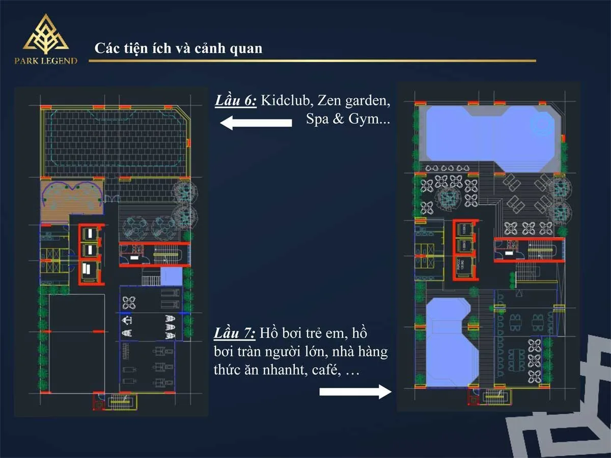 PARK LEGEND HOÀNG VĂN THỤ 16 Tiện ích tầng 6 & 7 Dự án Căn hộ Park Legend Tân Bình