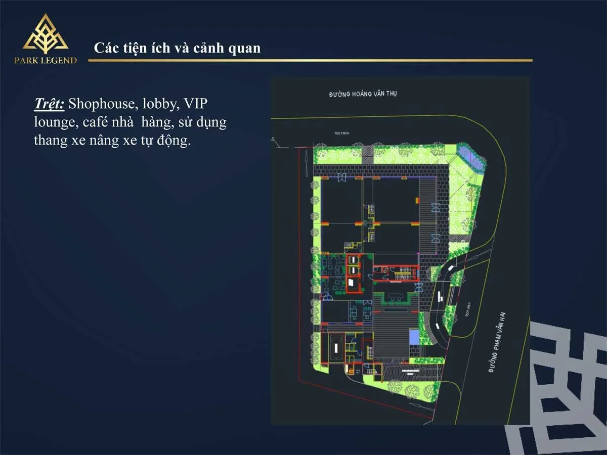 PARK LEGEND HOÀNG VĂN THỤ 15 Tiện ích tầng Trệt Dự án Căn hộ Park Legend Tân Bình